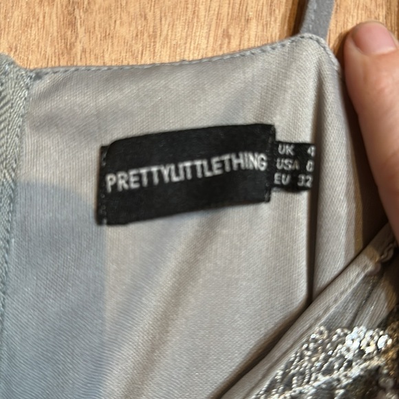 PrettyLittleThing Glittering Silver Jumpsuit - Picture 5 of 5